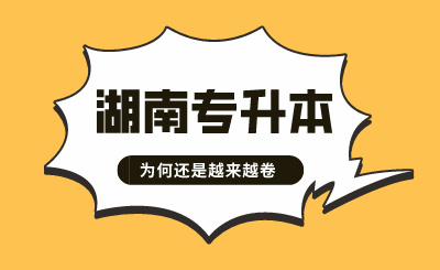 都逐年扩招了，湖南专升本为何还是越来越卷？